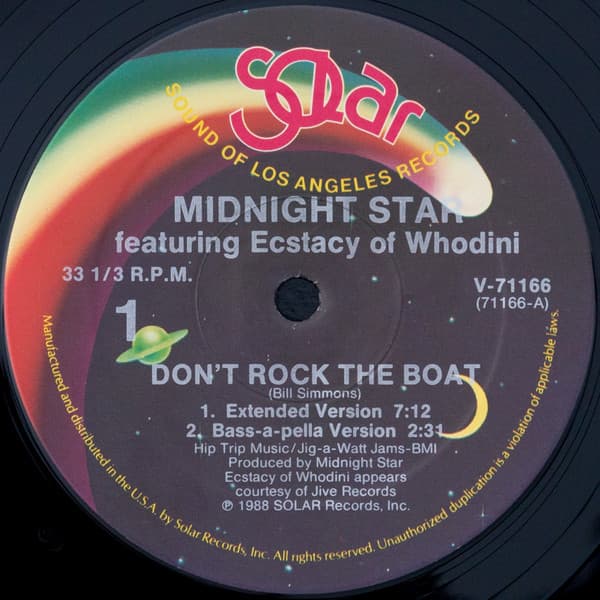 Ecstacy Midnight Star – Don'T Rock The Boat vinyl cover art