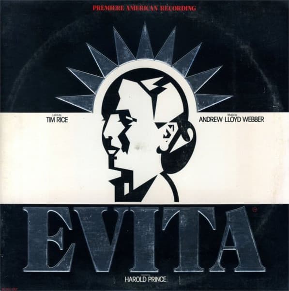 Tim Rice Andrew Lloyd Webber – Evita: Premiere American Recording vinyl cover art