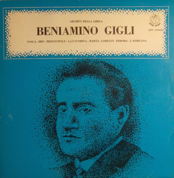 Beniamino Gigli – I Grandi Tenori vinyl cover art