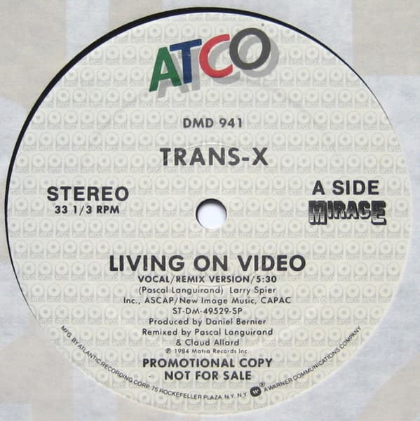 Trans-X – Remix Version) vinyl cover art