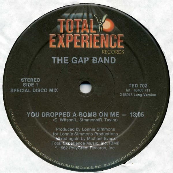The Gap Band – You Dropped A Bomb On Me vinyl cover art