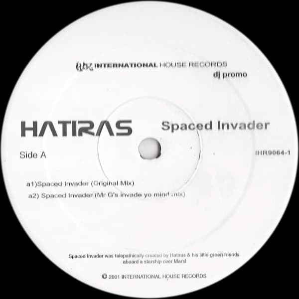 Hatiras – House - Spaced Invader vinyl cover art