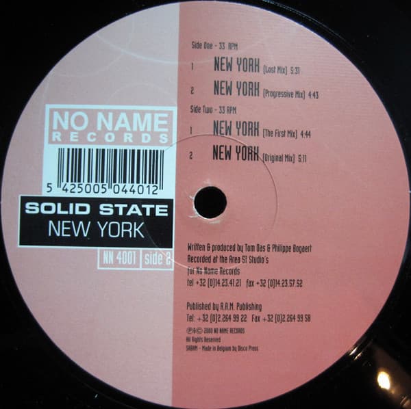 Solid State (3) – Hard House - New York vinyl cover art