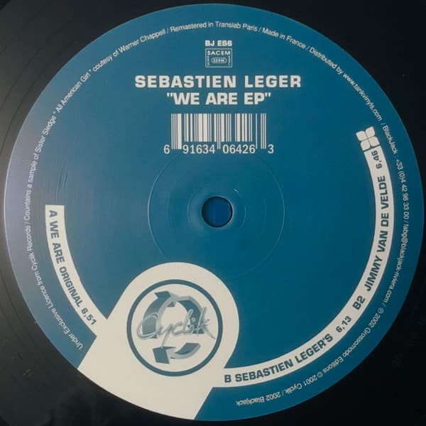 SéBastien LéGer – House - We Are Ep vinyl cover art