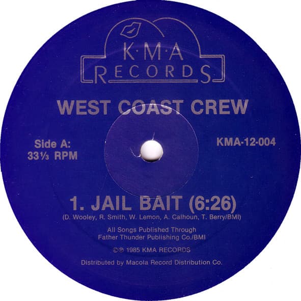 West Coast Crew – Jail Bait vinyl cover art