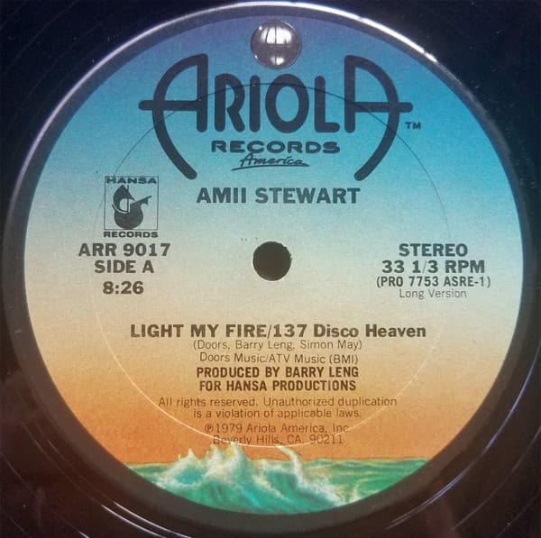 Amii Stewart – Disco - Light My Fire/137 Disco Heaven vinyl cover art