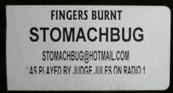 Fingers Burnt – Trance - Stomach Bug vinyl cover art