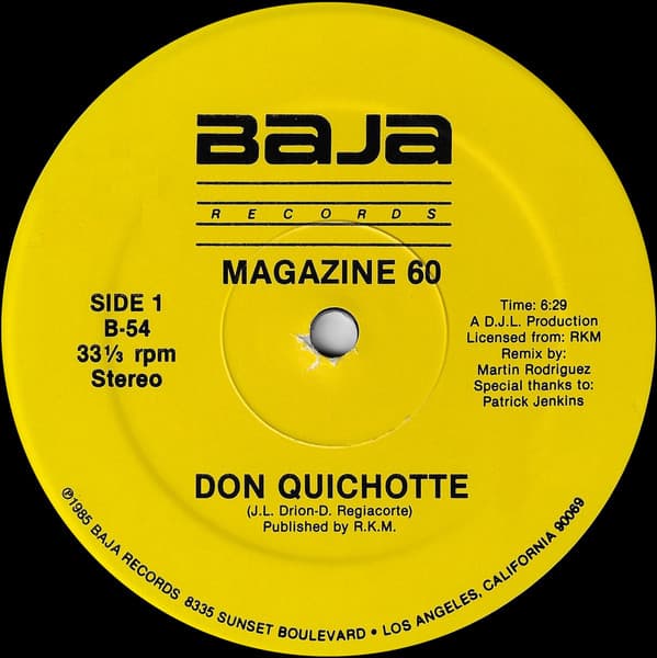 Magazine 60 – Disco - Don Quichotte vinyl cover art