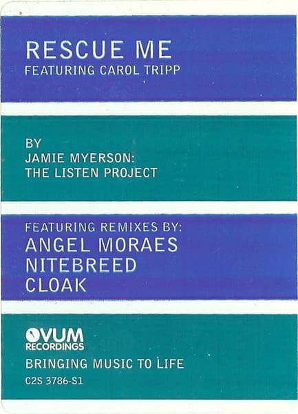 Jamie Myerson – House - Rescue Me vinyl cover art