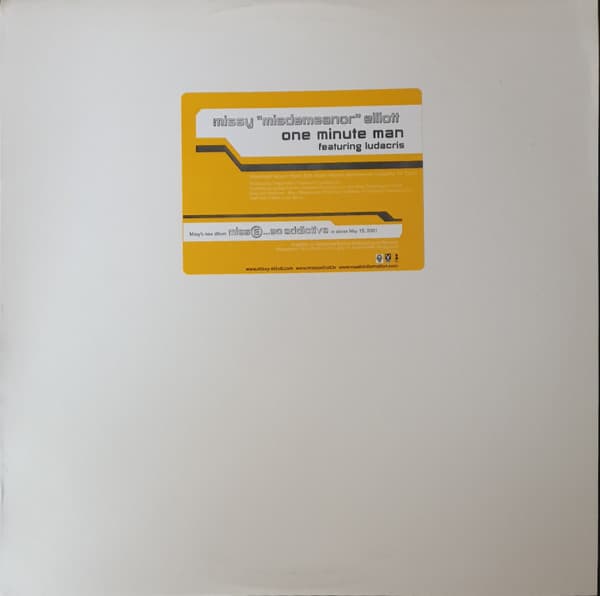 Ludacris Missy Elliott – One Minute Man vinyl cover art