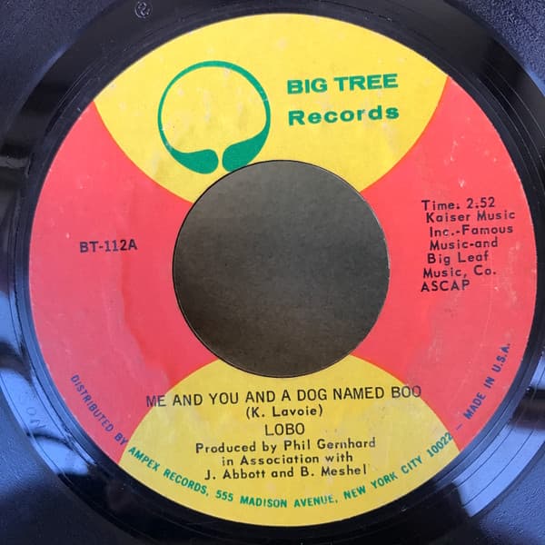 Lobo (3) – Me And You And A Dog Named Boo vinyl cover art
