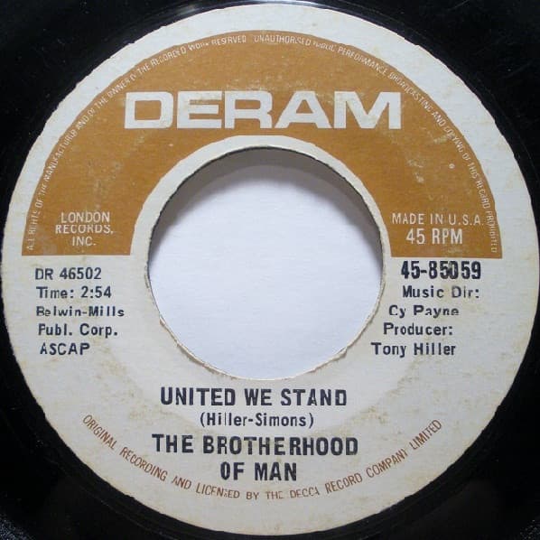Brotherhood Of Man – United We Stand vinyl cover art
