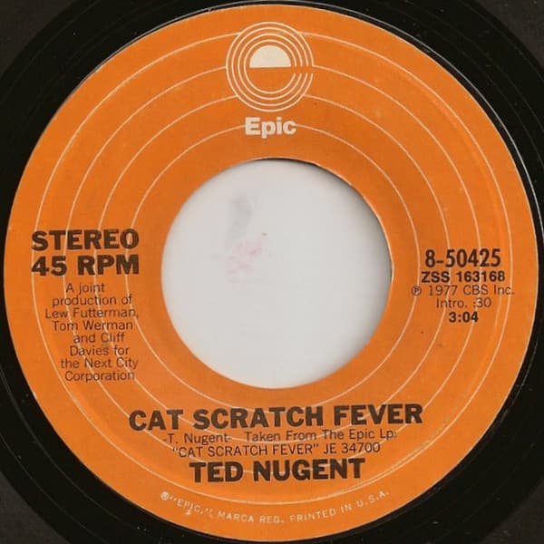 Ted Nugent – Cat Scratch Fever vinyl cover art