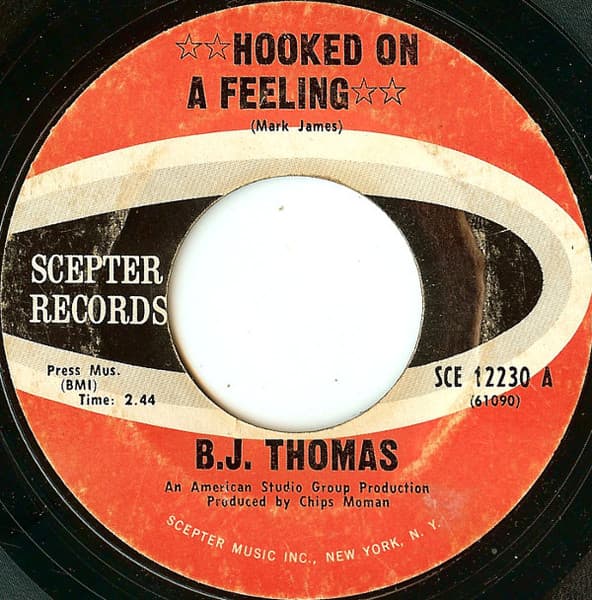 B.J. Thomas – Hooked On A Feeling vinyl cover art