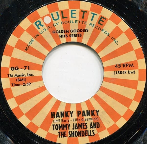 Tommy James & The Shondells – I Think We'Re Alone Now vinyl cover art