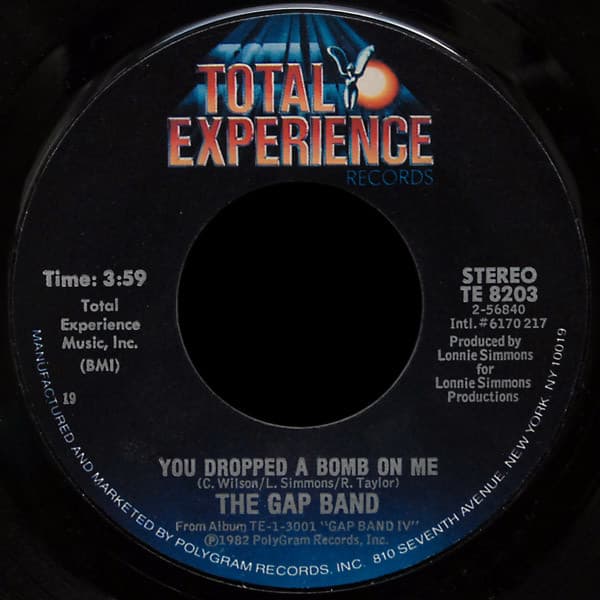 The Gap Band – You Dropped A Bomb On Me vinyl cover art