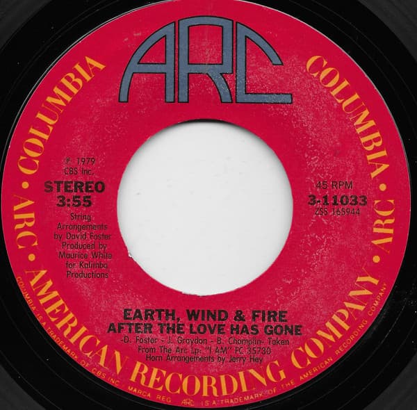 Wind & Fire Earth – After The Love Has Gone vinyl cover art