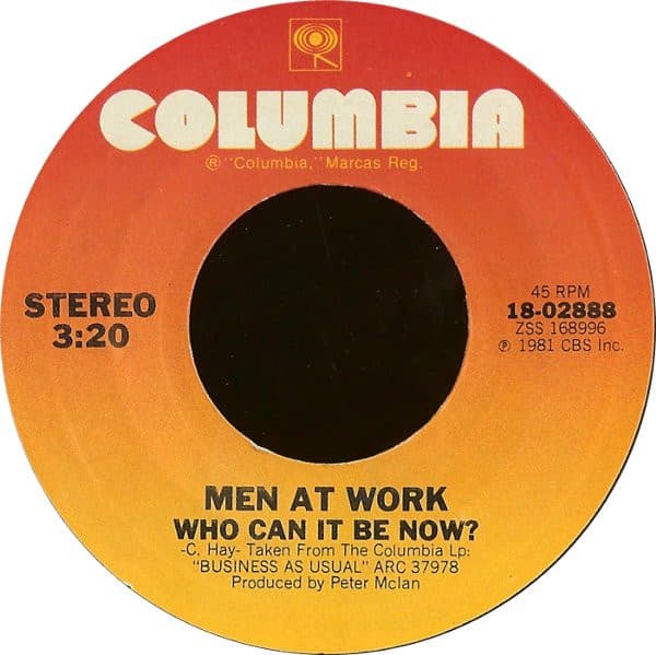 Men At Work – Who Can It Be Now? vinyl cover art
