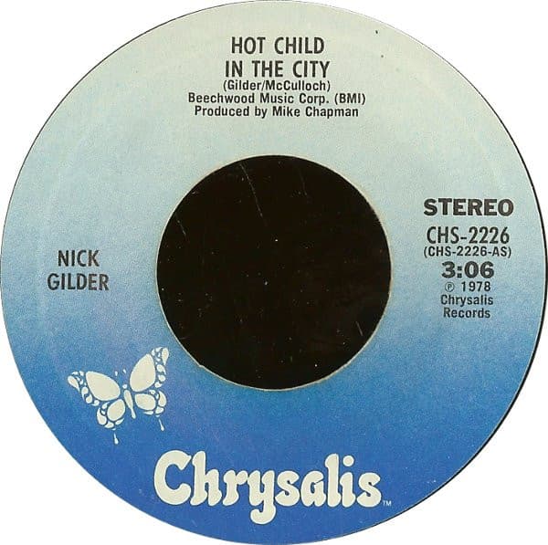 Nick Gilder – Hot Child In The City vinyl cover art