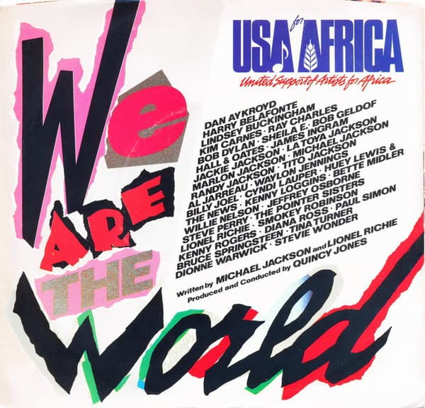 Usa For Africa – We Are The World vinyl cover art