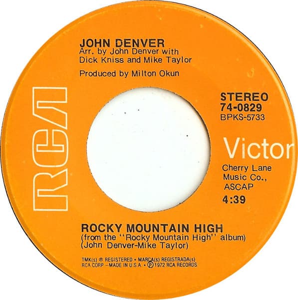 John Denver – Rocky Mountain High vinyl cover art