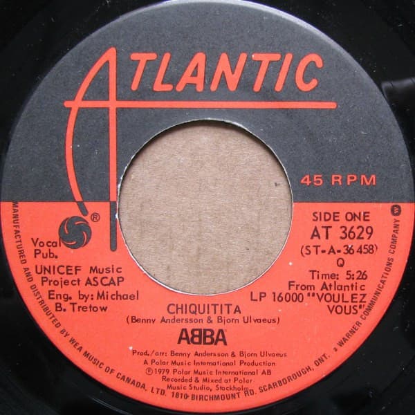 Abba – Chiquitita vinyl cover art