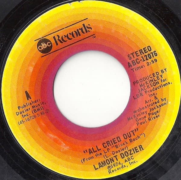 Lamont Dozier – Rose vinyl cover art