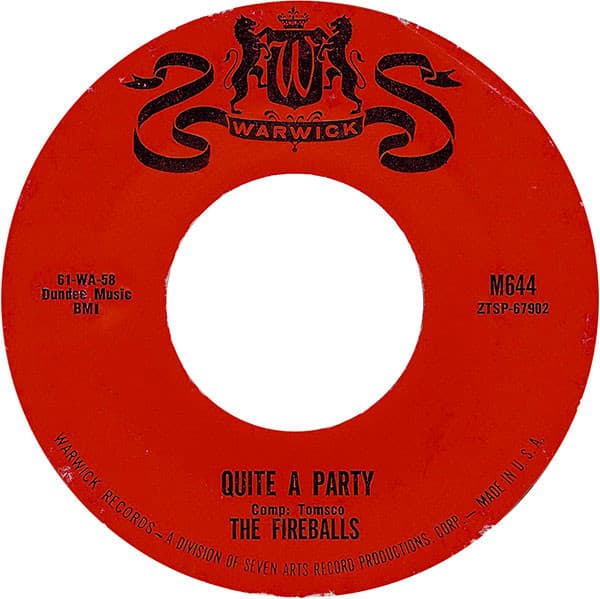 The Fireballs – Quite A Party vinyl cover art