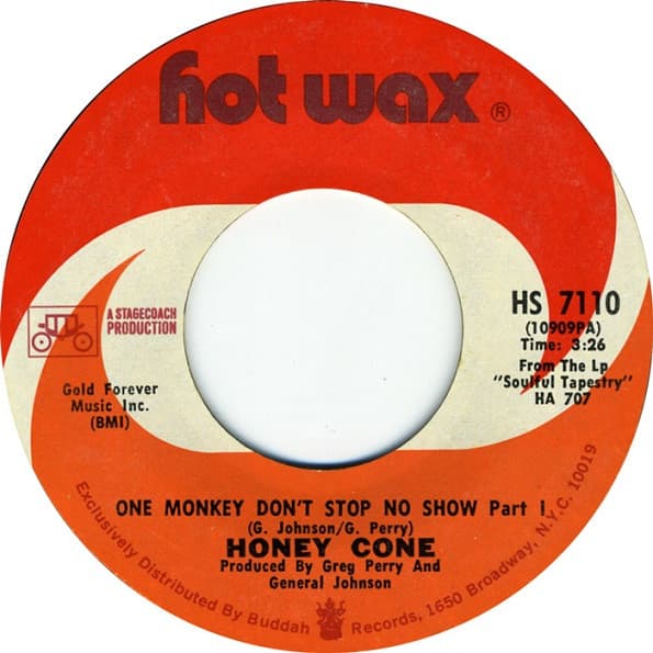 Honey Cone – One Monkey Don'T Stop No Show vinyl cover art