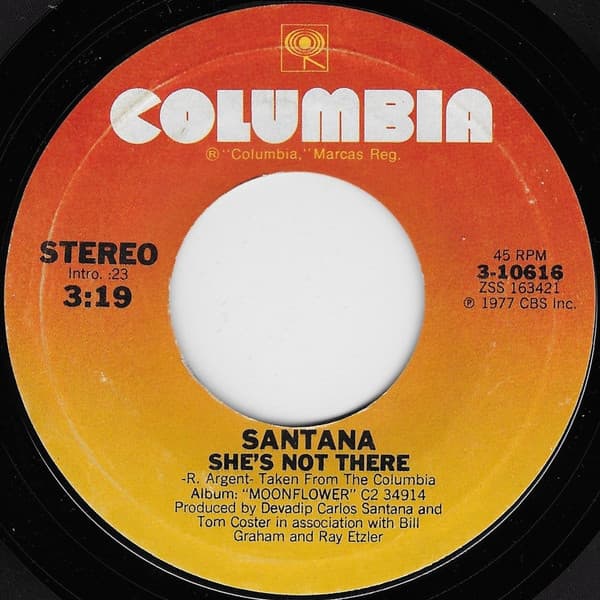 Santana – She'S Not There vinyl cover art