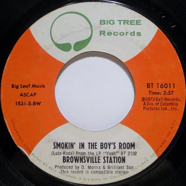 Brownsville Station – Smokin' In The Boy'S Room vinyl cover art
