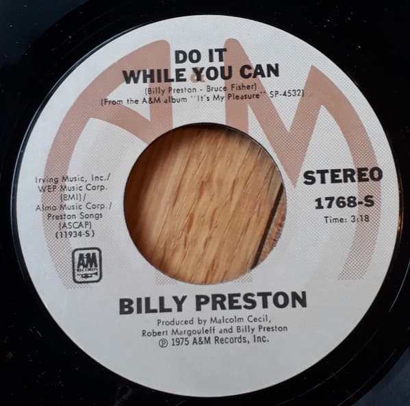 Billy Preston – Do It While You Can vinyl cover art