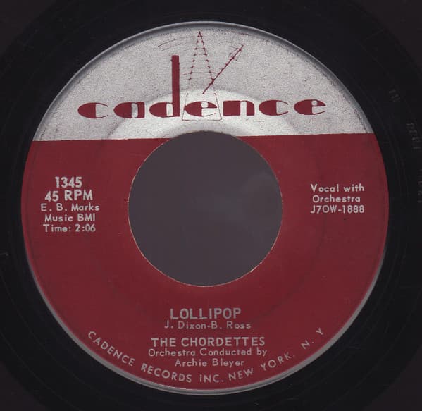 The Chordettes – Lollipop vinyl cover art