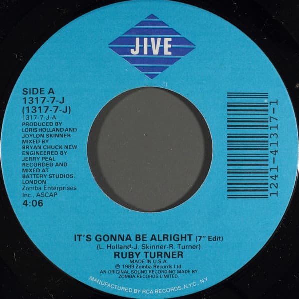 Ruby Turner – It'S Gonna Be Alright vinyl cover art