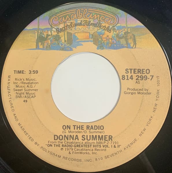 Donna Summer – On The Radio vinyl cover art
