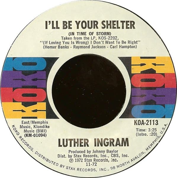 Luther Ingram – I Can'T Stop vinyl cover art