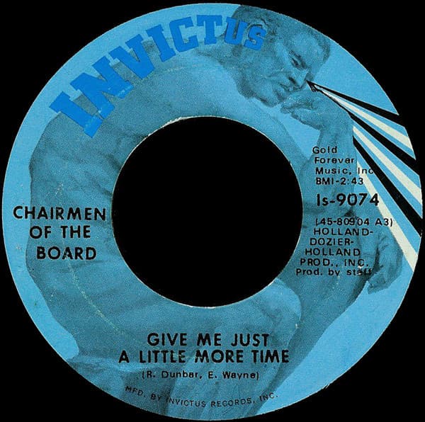 Chairmen Of The Board – Give Me Just A Little More Time vinyl cover art