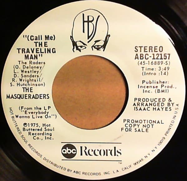 The Masqueraders – (Call Me) The Traveling Man vinyl cover art