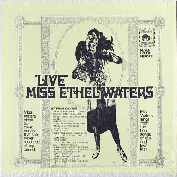 Ethel Waters – 'Live' Miss Ethel Waters vinyl cover art
