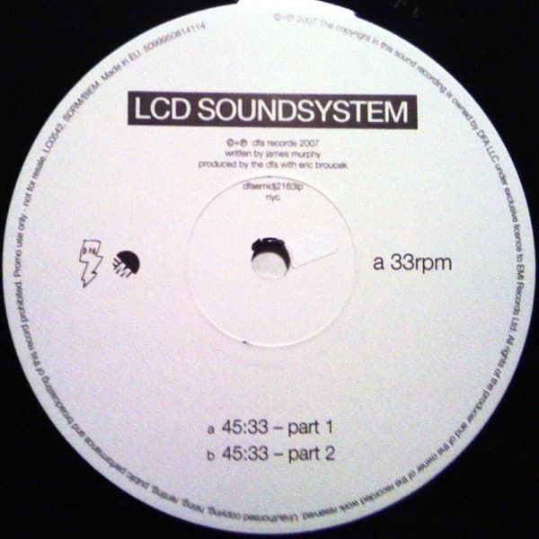 Lcd Soundsystem – Breaks - 45:33 vinyl cover art