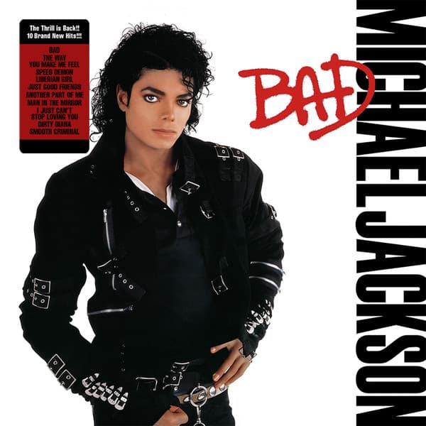 Michael Jackson – Bad vinyl cover art