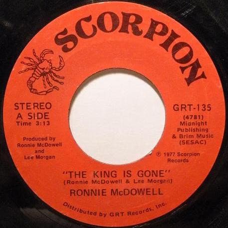 Ronnie Mcdowell – The King Is Gone vinyl cover art