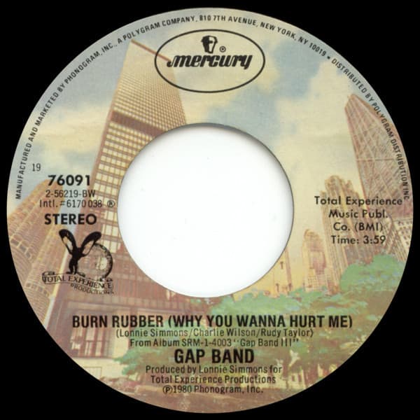 The Gap Band – Burn Rubber (Why You Wanna Hurt Me) vinyl cover art