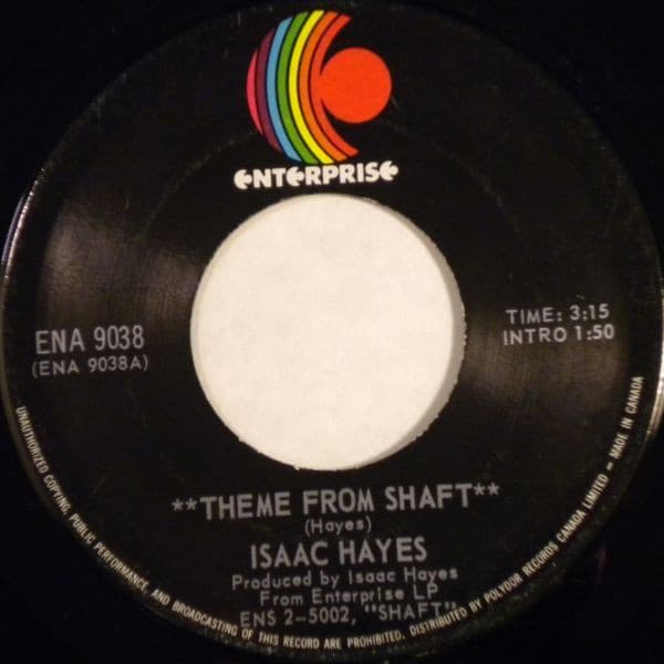 Isaac Hayes – Theme From Shaft vinyl cover art