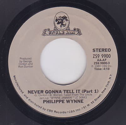 Philippe Wynne – Never Gonna Tell It vinyl cover art