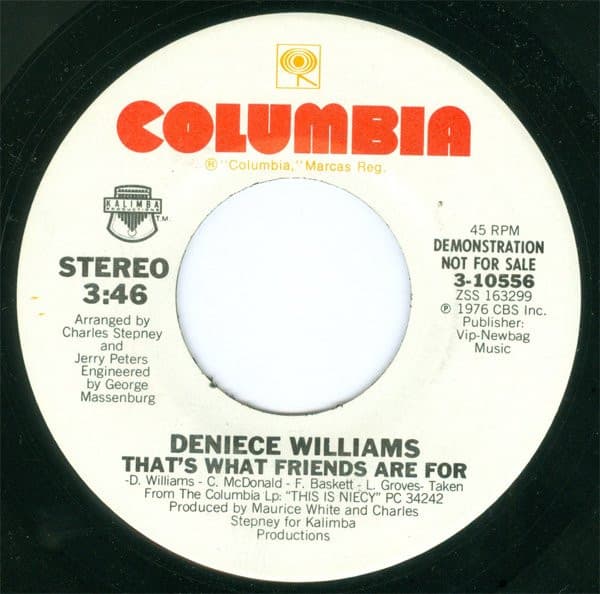 Deniece Williams – That'S What Friends Are For vinyl cover art