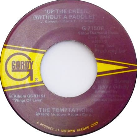 The Temptations – Up The Creek (Without A Paddle) vinyl cover art