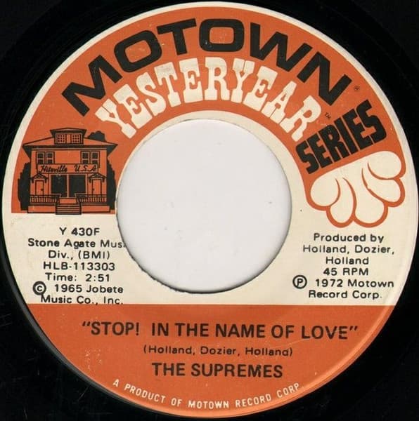 The Supremes – Back In My Arms Again vinyl cover art