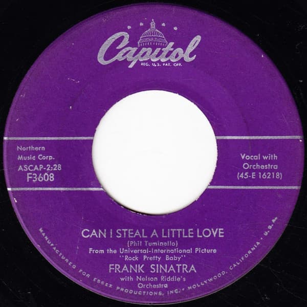 Nelson Riddle And His Orchestra Frank Sinatra – Can I Steal A Little Love vinyl cover art
