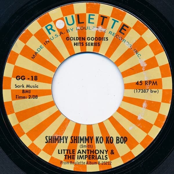 Little Anthony & The Imperials – Shimmy Shimmy Ko Ko Bop vinyl cover art
